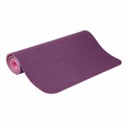 Коврик для йоги и фитнеса ПРОФ (фиолетовый-розовый) 6 мм PROFI-FIT