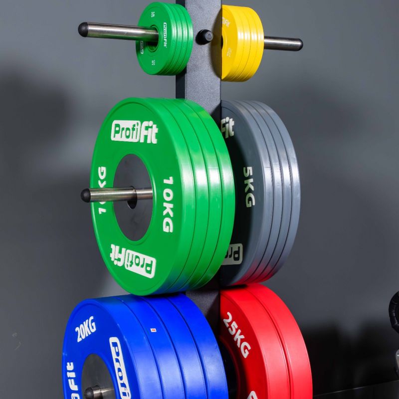 Диск профессиональный обрезиненный (цветной) D51 мм PROFI-FIT 10 кг