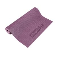 Коврик для йоги и фитнеса БАЗА (бордовый-пудровый) 5 мм PROFI-FIT