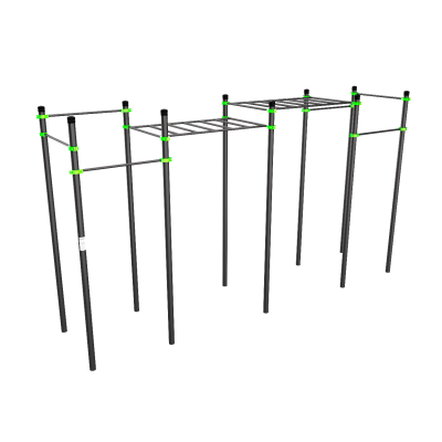 W248 Воркаут (рукоход классический двухуровневый, 6 перекладин) ZAVODSPORTA