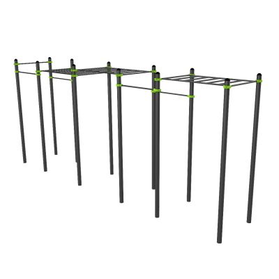 W362 Воркаут (рукоход трехуровневый, 5 турников) ZAVODSPORTA