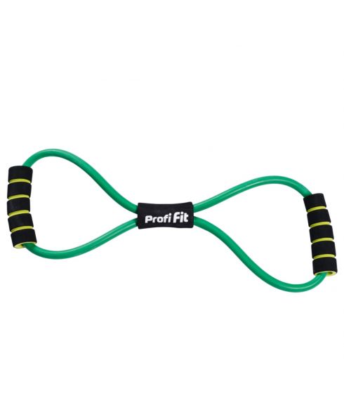 Эспандер трубчатый восьмерка (зеленый, сопротивление 7,5 кг) PROFI-FIT РАСПРОДАЖА