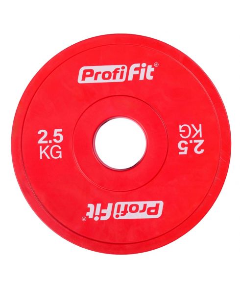 Диск профессиональный обрезиненный (цветной) D51 мм PROFI-FIT 2,5 кг