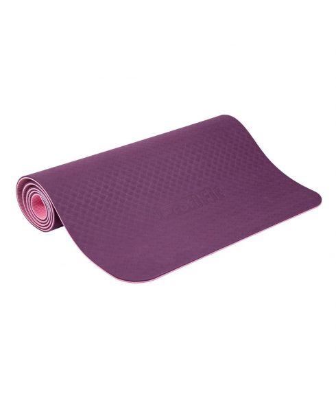 Коврик для йоги и фитнеса ПРОФ (фиолетовый-розовый) 6 мм PROFI-FIT РАСПРОДАЖА*