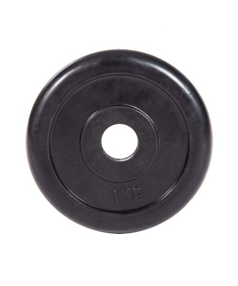 Диск обрезиненный классический, черный D26 мм PROFI-FIT 1 кг