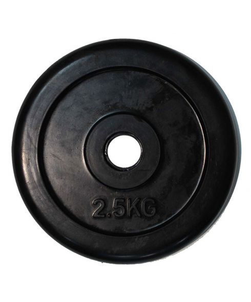 Диск обрезиненный классический, черный D26 мм PROFI-FIT  2,5 кг