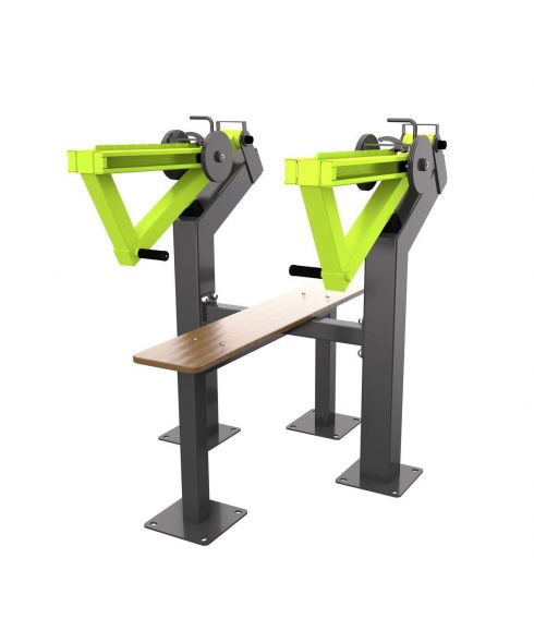 P-1800 Уличный тренажер Жим лежа с переменной нагрузкой ZAVODSPORTA