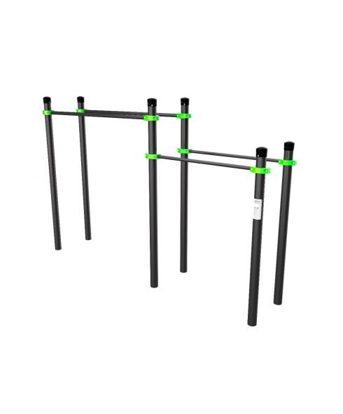 W210 Воркаут Брусья двойные для отжиманий разноуровневые ZAVODSPORTA