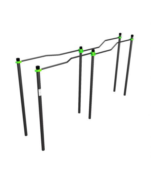 W260 GTO Брусья разноуровневые изогнутые (подходит ОВЗ) ZAVODSPORTA