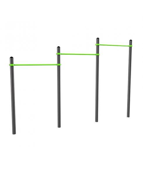 W311 GTO Перекладины разноуровневые для подтягивания из виса на высокой перекладине  ZAVODSPORTA