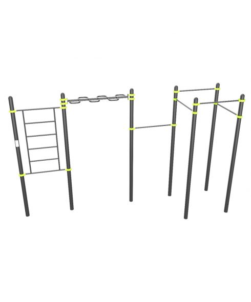 W345 Воркаут (шведская стенка, рукоход-змеевик, 5 перекладин) ZAVODSPORTA
