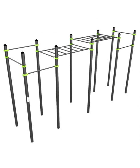 W348 Воркаут (рукоход классический двухуровневый, 6 перекладин) ZAVODSPORTA